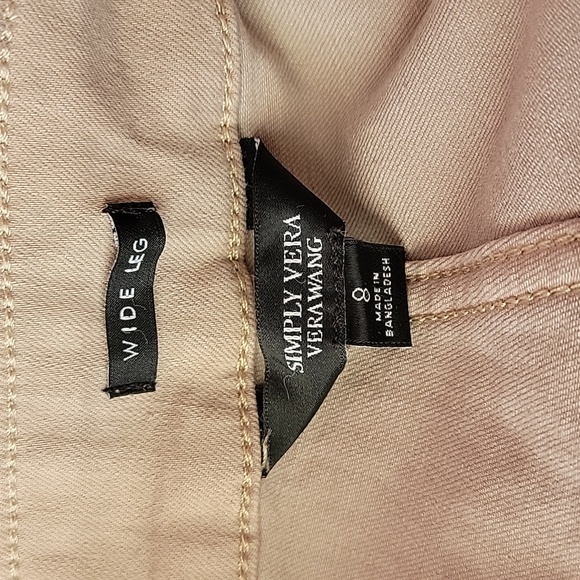 Simply Vera Wide Leg khaki Cropped Pants / 8. - Picture 3 of 9